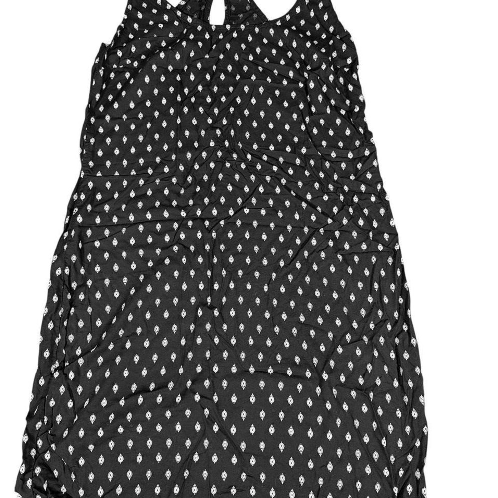 Old Navy Womens XS Black White Print Sleeveless Casual Summer Dress‎